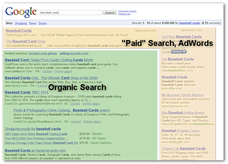 Google Organic Search Results from good SEO